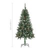 vidaXL Artificial Pre-lit Christmas Tree with Ball Set&Pine Cones 150 cm