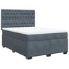 vidaXL Box Spring Bed with Mattress Dark Grey Double Velvet