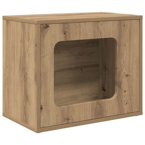 vidaXL Cat House Artisan Oak 51 x 30 x 42.5 cm Engineered Wood