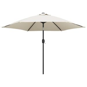vidaXL Garden Parasol | Sand White | Steel | 3m Diameter | Tiltable