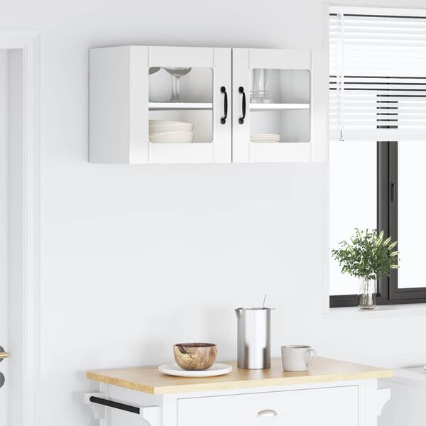 vidaXL Kitchen Cabinet with Shelf High Gloss White 80 x 31 x 40 cm