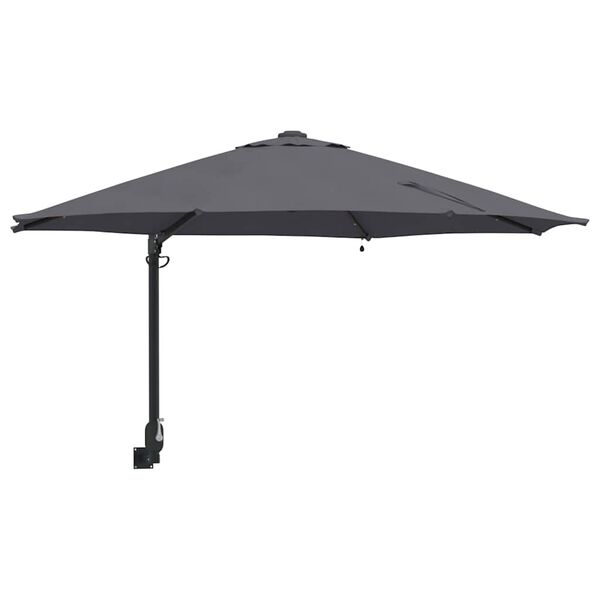 vidaXL Garden Parasol Manual Anthracite 248 x 248 x 148 cm