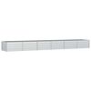 vidaXL Garden Raised Bed 480x80x45 cm Galvanized Steel Silver