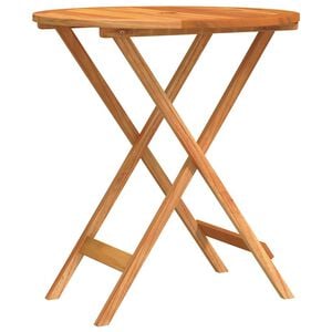 vidaXL Garden Table | Natural Wood | Solid eucalyptus wood | Small | Foldable