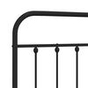 vidaXL Metal Replace Headboard Black 180 cm