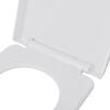 vidaXL Soft-close Toilet Seat with Quick-release Design White Square
