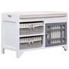 vidaXL Hall Bench White 70x33,5x45 cm Paulownia Wood