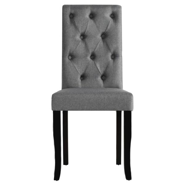 vidaXL Dining Chairs 6 pcs Dark Grey Fabric