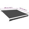 vidaXL Awning Top Sunshade Canvas Anthracite 3x2.5 m