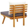 vidaXL Garden Chair with Cushions Solid Acacia Wood