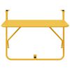 vidaXL Hanging Balcony Table Mustard 60 x 39 x 65 cm Steel