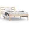 vidaXL Bed Frame | Natural Pine | Solid Pine Wood | Single | Durable