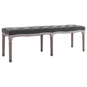 vidaXL Bench Linen Solid Wood 150x40x48 cm Dark Grey