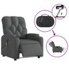 vidaXL Electric Massage Recliner Chair Dark Grey Fabric