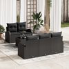 vidaXL Garden Sofa Set Black 55 x 55 x 37 cm Poly Rattan
