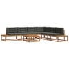 vidaXL Outdoor Sofa Set Natural and Anthracite