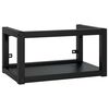 vidaXL Wall-mounted Bathroom Washbasin Frame Black 59x38x31 cm Iron