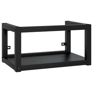 vidaXL Wall-mounted Bathroom Washbasin Frame Black 59x38x31 cm Iron