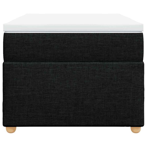 vidaXL Box Spring Bed with Mattress Black King Single Fabric