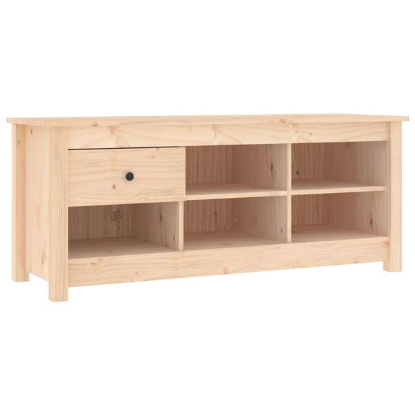 vidaXL Shoe Cabinet 110x38x45.5 cm Solid Wood Pine