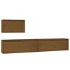 vidaXL 3 Piece TV Cabinet Set Honey Brown Solid Wood Pine