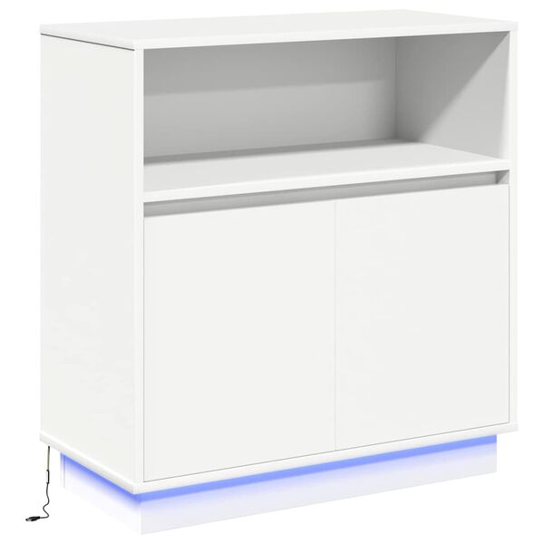 vidaXL LED Sideboard White 71 x 34.5 x 75 cm Engineered Wood
