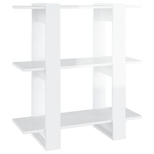 vidaXL Book Cabinet | High gloss white | Engineered wood | Medium | Book Cabinet