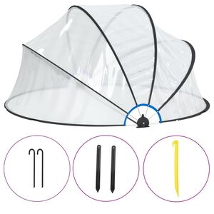 vidaXL Pool Dome Round 315x158 cm PVC