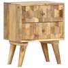 vidaXL Bedside Cabinet | Natural Mango Wood | Solid Mango Wood | 40x30x50 cm