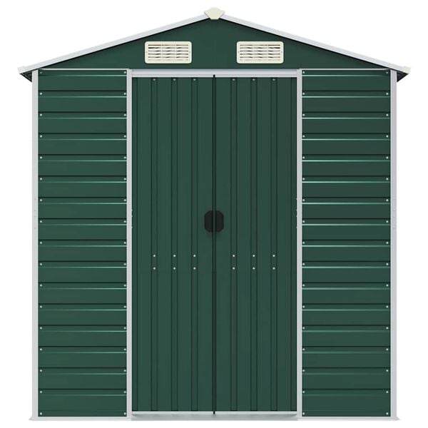 vidaXL Garden Shed Green 191x640x198 cm Galvanised Steel