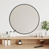 vidaXL Wall Mirror Black &Oslash; 50 cm Round