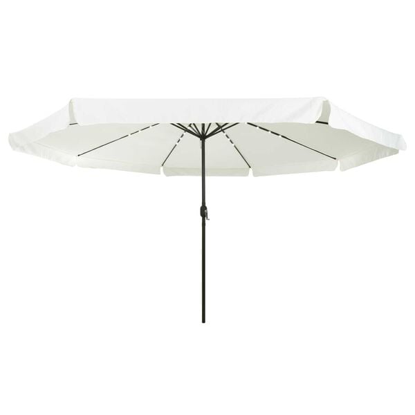 vidaXL Garden Parasol White and Black 395 x 395 x 245 cm