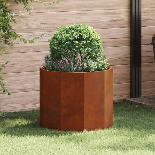 vidaXL Planter Rusty 60 x 60 x 50 cm Weathering Steel