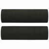 vidaXL 2-Seater Sofa with Throw Pillows Black 120 cm Fabric