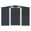 vidaXL Garden Storage Shed Anthracite Steel 257x205x178 cm