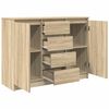 vidaXL Sideboard with Drawers Sonoma Oak 100.5x35x76 cm Engineered Wood
