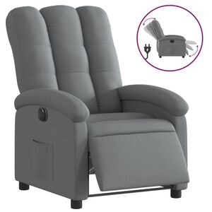 vidaXL Electric Recliner Chair Dark Grey Fabric