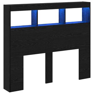 vidaXL Headboard Black Oak Engineered Wood