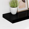 vidaXL Floating Wall Shelves 2 pcs High Gloss Black 60x23.5x3.8 cm MDF