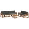 vidaXL Outdoor Sofa Set with Cushion 8 pcs Natural and Anthracite