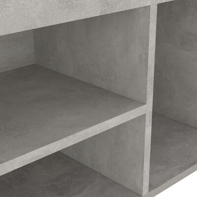 vidaXL Shoe Bench with Cushion Concrete Grey 80x30x47 cm Engineered Wood