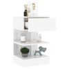 vidaXL Bedside Cabinets 2 pcs High Gloss White 40x35x65 cm