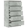 vidaXL Drawer Cabinet Concrete Grey 60x36x103 cm Engineered Wood