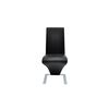 vidaXL Dining Chairs 4 pcs Black Faux Leather
