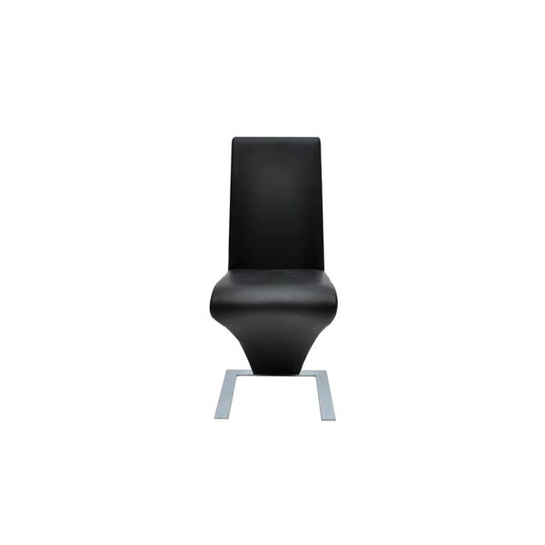 vidaXL Dining Chairs 4 pcs Black Faux Leather
