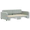 vidaXL Daybed with Trundle without Mattress Light Grey 90x190 cm