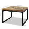 vidaXL Coffee Table Teak Resin 60x60x40 cm Black and Brown