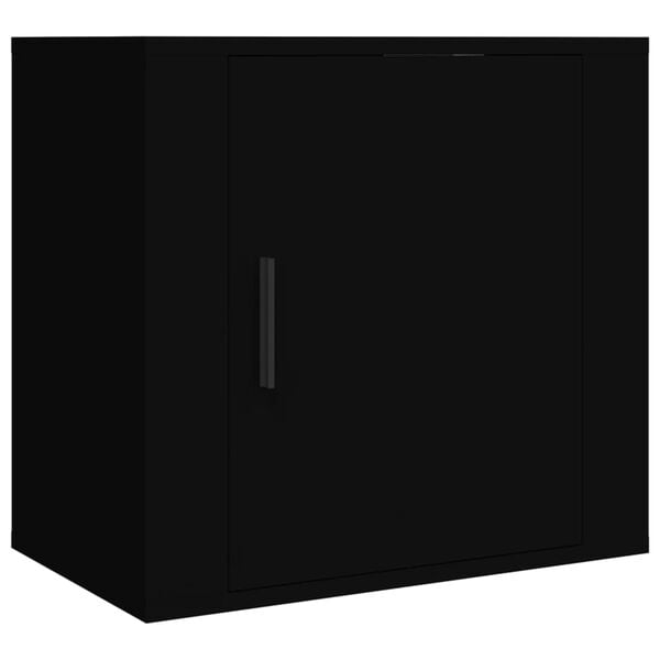 vidaXL Wall-mounted Bedside Cabinet Black 50x30x47 cm
