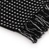 vidaXL Throw Cotton Squares 220x250 cm Black