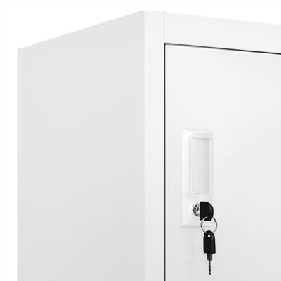 vidaXL Locker Cabinet with 6 Compartments Steel 90x45x180 cm Grey